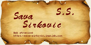 Sava Sirković vizit kartica